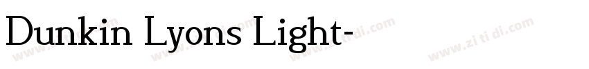 Dunkin Lyons Light字体转换